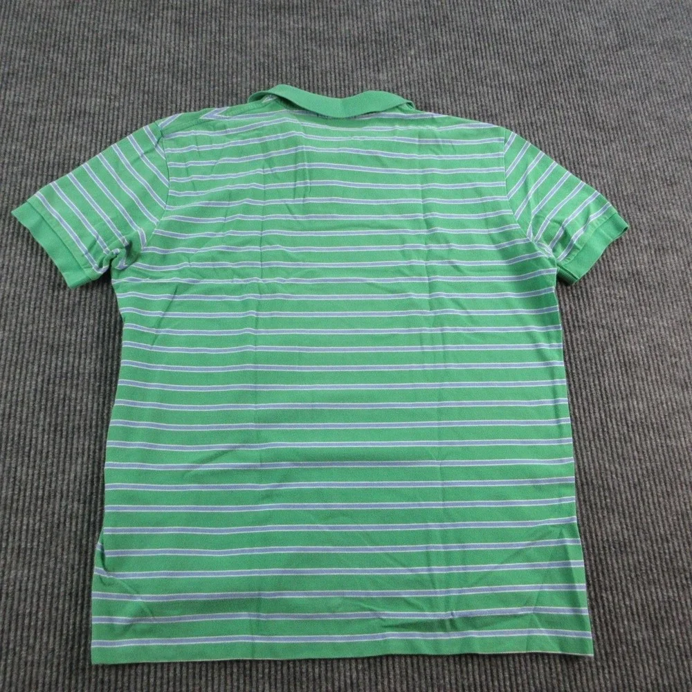 Polo By Ralph Lauren Polo Shirt Mens XL Green Striped 100% Cotton Golf